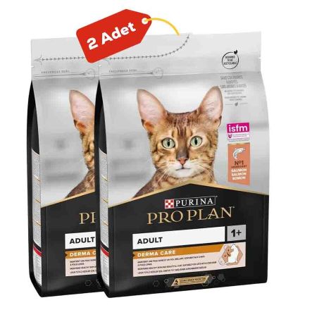 Pro Plan Derma Care Somonlu Yetişkin Kedi Maması 2li Paket (3kg+3kg)