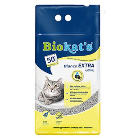 Biokats Bianco Extra Bentonit Topaklanan Kedi Kumu 2x10 Lt 