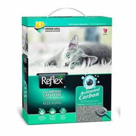 Reflex Aktif Karbonlu Topaklanan Kedi Kumu 10 Lt 