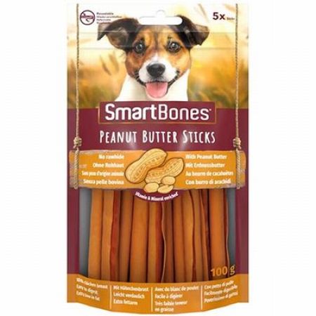 SmartBones Tavuk ve Fıstık Ezmeli Stick Köpek Ödülü 100 Gr 