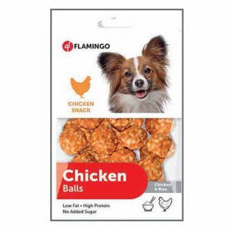 Flamingo Chicken Balls Tavuk ve Pirinçli Top Köpek Ödülü 75 Gr 