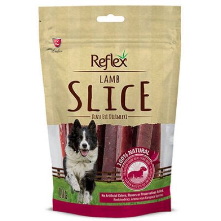 Reflex Lamb Slice Kuzu Etli Dilim Köpek Ödülü 80 Gr 