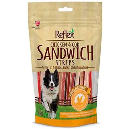 Reflex Tavuk ve Morina Balıklı Sandviç Lokma Köpek Ödülü 80 Gr 