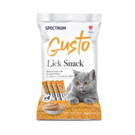 Spectrum Gusto Ton Balıklı ve Tavuklu Sıvı Kedi Ödül Maması 4x15 Gr 