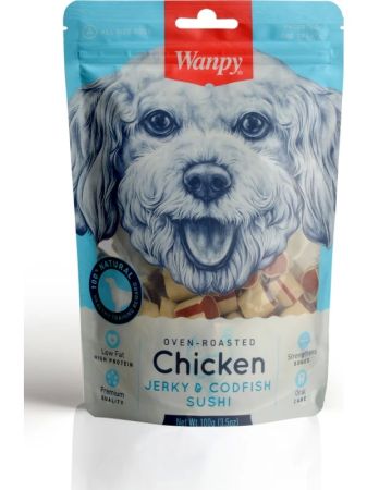 Wanpy Balık Sargılı Tavuklu ve Morina Balıklı Köpek Ödül Maması 100 gr