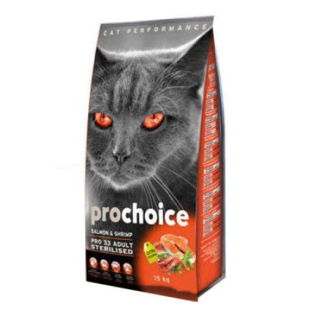 Pro Choice Balık ve Karidesli Kısırlaştırılmış Kedi Maması 15 KG