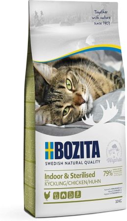 Bozita İndoor Sterilised Kısırlaştırılmış Tavuklu Kedi Maması 10 Kg