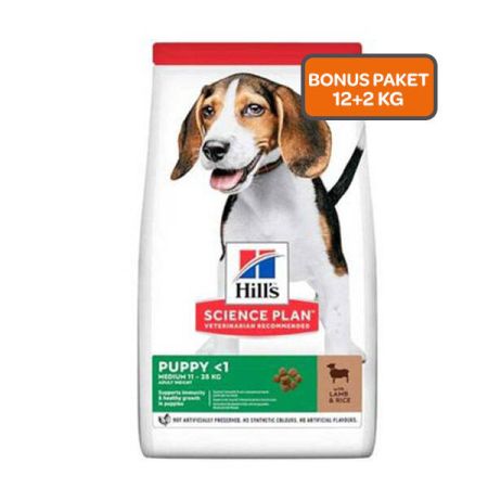 Hill′s SCIENCE PLAN Kuzulu Orta Irk Yavru Köpek Maması 12kg + 2kg HEDİYE!