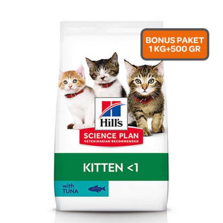 Hill's SCIENCE PLAN Ton Balıklı Yavru Kedi Maması 1kg + 500gr HEDİYE!