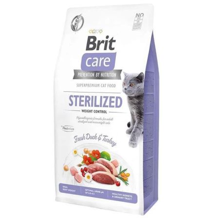 Brit Care Weight Control Tahılsız Ördek ve Hindili Kısırlaştırılmış Kedi Maması 7 Kg