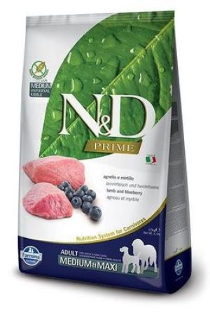 N&D Tahılsız Kuzu Etli ve Yaban Mersinli Köpek Maması 12 KG
