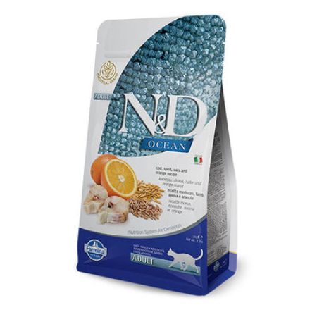 N&D Ocean Düşük Tahıllı Balıklı ve Portakallı Kedi Maması 5 KG