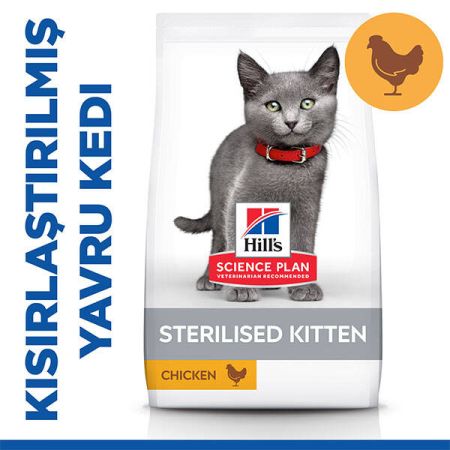 Hill's SCIENCE PLAN Tavuklu Kısırlaştırılmış Yavru Kedi Maması 1,5kg