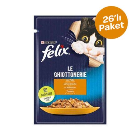 Felix Tavuklu Yaş Kedi Maması 85 gr x 26