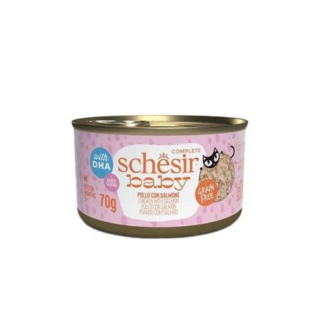 Schesir Baby Cat Tavuk ve Somon Etli Tahılsız Yaş Kedi Maması 70 Gr