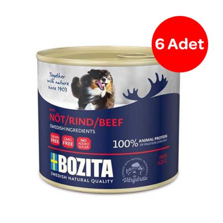 Bozita Biftekli Yaş Köpek Maması 625 GR 6 Adet