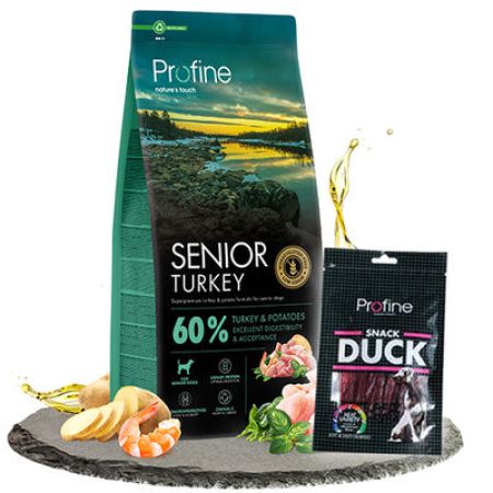 Profine Senior Hindi Eti ve Patates Yaşlı Köpek Maması 12 Kg + 1 Adet Profine Ödül