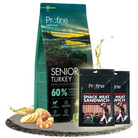 Profine Senior Hindi Eti ve Patates Yaşlı Köpek Maması 12 Kg + 2 Adet Profine Köpek Ödülü