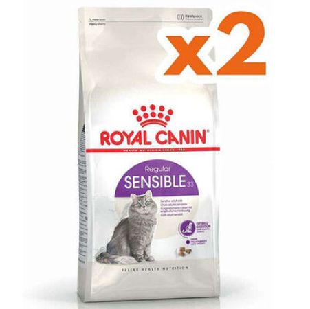 Royal Canin Sensible Hassas Kedi Maması 15 Kg x 2 Adet + 2 Adet Wanpy Creamy Treat 5x14 Gr