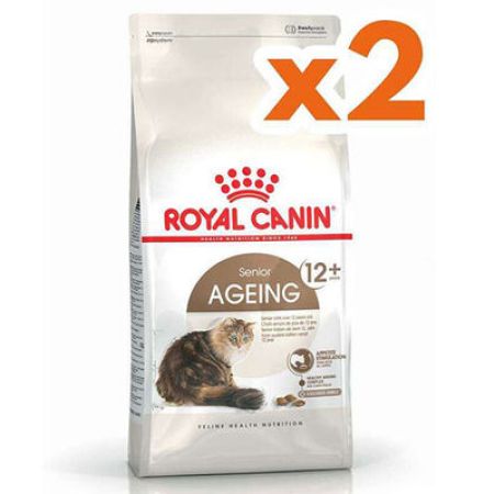 Royal Canin Ageing +12 Yaşlı Kedi Maması 2 Kg x 2 Adet + 2 Adet Crocus Cream Ödül 4x15 Gr