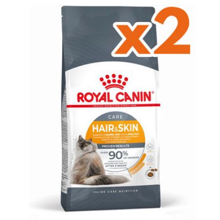 Royal Canin Hair Skin Hassas Tüylü Kedi Maması 4 Kg x 2 Adet + 2 Adet Wanpy Creamy Treat 5x14 Gr
