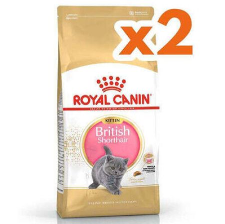 Royal Canin Kitten British Shorthair Yavru Irk Kedi Maması 2 Kg x 2 Adet + 2 Adet Wanpy Creamy Treat 5x14 Gr
