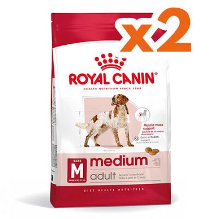 Royal Canin Medium Orta Irk Köpek Maması 15 Kg x 2 Adet + 2 Adet Wanpy Creamy Treat 5x14 Gr