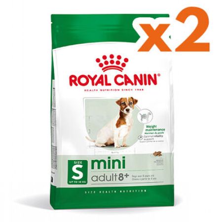 Royal Canin Mini Adult +8 Küçük Irk Yaşlı Köpek Maması 2 Kg x 2 Adet + 2 Adet Wanpy Creamy Treat 5x14 Gr