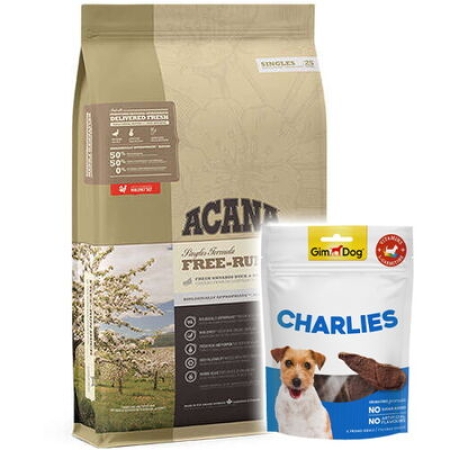 Acana Free - Run Duck Ördek Etli Köpek Maması 2 Kg + Gimdog 70 Gr Köpek Ödülü