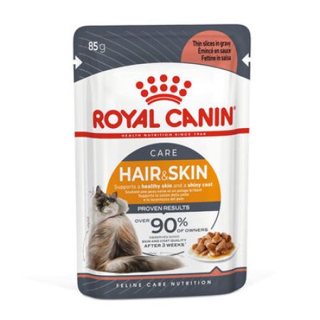 Royal Canin Pouch Gravy Hair Skin Hassas Tüylü Kedi Maması 85 Gr  x 6 Adet