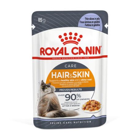 Royal Canin Pouch Jelly Hair Skin Hassas Tüylü Kedi Maması 85 Gr  x 6 Adet