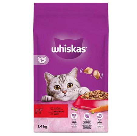 Whiskas Sığır Etli ve Sebzeli Kedi Maması 1,4 Kg