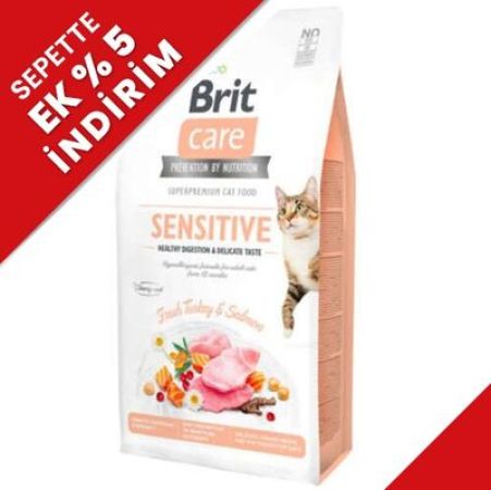Brit Care Sensitive Hindi ve Somon Hassas Tahılsız Kedi Maması 2 Kg + 2 Adet Bestpet 85 Gr Konserve