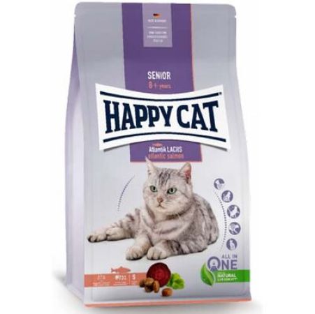 Happy Cat Senior Atlantik Salmon 8 Yaş ve Üzeri Yaşlı Kedi Maması 4 Kg