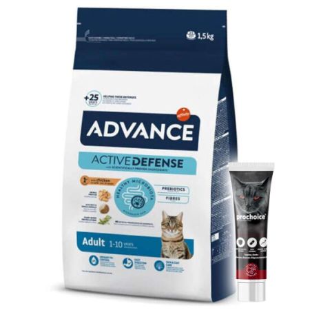 Advance Tavuk Etli Kedi Maması 1,5 Kg + Pro Choice Vitamin Macun 100 ML