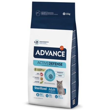 Advance Sterilized Kısırlaştırılmış Hindili Kedi Maması 15 Kg + Temizlik Mendili