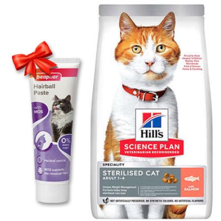 Hills Sterilised Kısırlaştırılmış Somonlu Kedi Maması 3 Kg + Beaphar Malt Macun 100 Gr