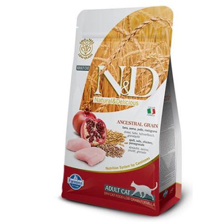 ND Düşük Tahıllı Tavuk Nar Kedi Maması 1,5 Kg