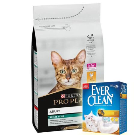 Pro Plan Tavuk Etli Kedi Maması 10 Kg + Everclean 10 Lt Kedi Kumu