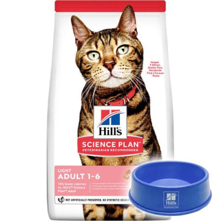 Hills Light Tavuklu Kedi Diyet Maması 3 Kg + Mama Kabı