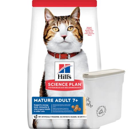 Hills Mature Tavuk Etli Yaşlı Kedi Maması 3 Kg + Saklama Kabı