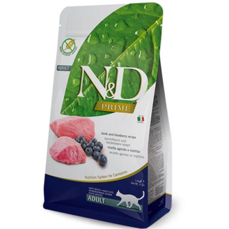 ND Prime Tahılsız Kuzu ve Yaban Mersini Kedi Maması 1,5 Kg