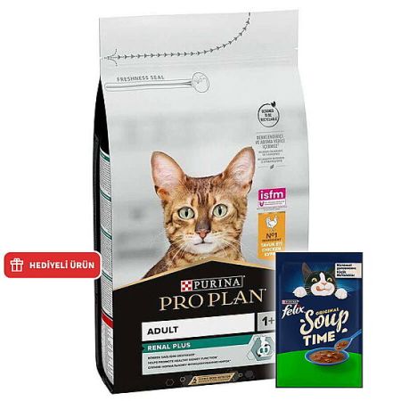 Pro Plan Tavuk Etli Kedi Maması 1,5 Kg + Felix Soup Time Çorba