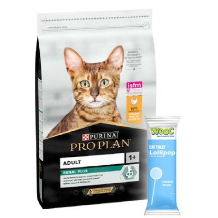 Pro Plan Tavuk Etli Yetişkin Kedi Maması 1,5 Kg + Wooc Kedi Ödülü Lolipop