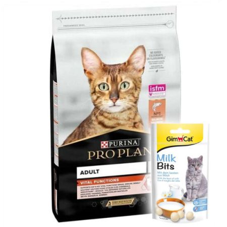Pro Plan Somonlu Kedi Maması 1,5 Kg + 2 Adet Gimcat Sütlü Kedi Ödül Tableti