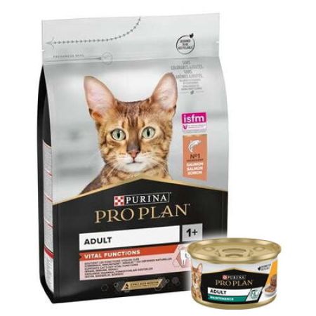 Pro Plan Somonlu Yetişkin Kedi Maması 1,5 Kg + Pro Plan 85 Gr Yaş Mama