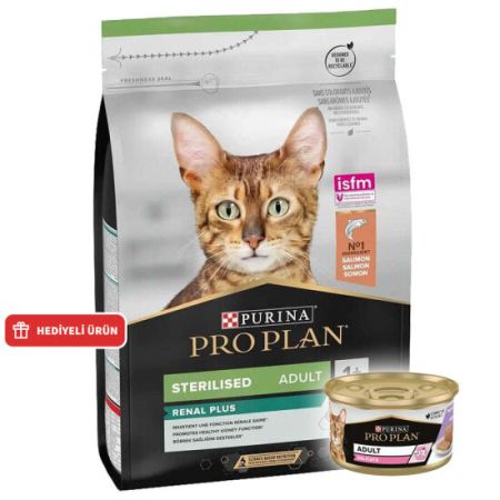 Pro Plan Kısırlaştırılmış Somon Balıklı Kedi Maması 1,5 Kg + Pro Plan Konserve 85 Gr