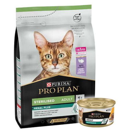 Pro Plan Kısırlaştırılmış Hindi Etli Kedi Maması 1,5 Kg + Pro Plan 85 Gr Yaş Mama