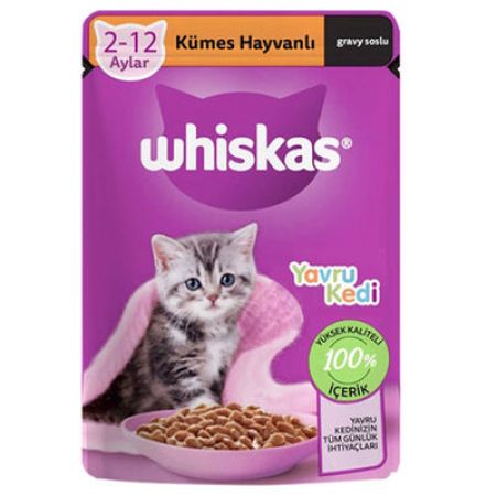 Whiskas Junior Pouch Kümes Hayvanlı Yavru Kedi Yaş Maması 85 Gr