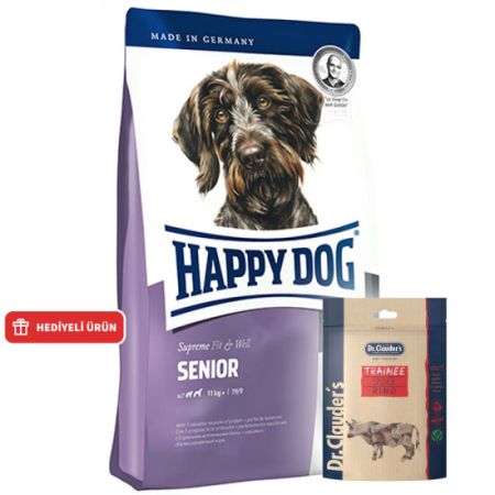 Happy Dog Fit & Vital Senior Yaşlı Köpek Maması 4 Kg + Dr. Clauders Biftekli Ödül Küpleri 80 Gr 